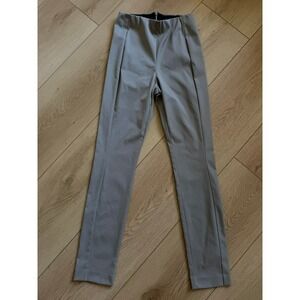 Theory Navalane Becker Back Zip Slim Leg Pants Taupe Grey Size 0